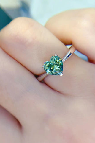 1 Carat Moissanite Heart 925 Sterling Silver Ring 1 Carat Moissanite Heart 925 Sterling Silver Ring