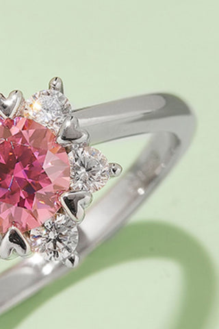 1 Carat Moissanite 925 Sterling Silver Cluster Ring 1 Carat Moissanite 925 Sterling Silver Cluster Ring