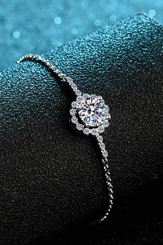 1 Carat Moissanite Chain Bracelet 1 Carat Moissanite Chain Bracelet