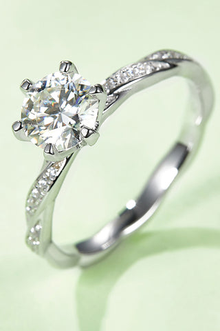 1 Carat Moissanite 925 Sterling Silver Ring 1 Carat Moissanite 925 Sterling Silver Ring