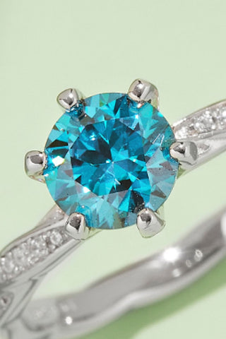 1 Carat Moissanite Contrast 925 Sterling Silver Ring 1 Carat Moissanite Contrast 925 Sterling Silver Ring
