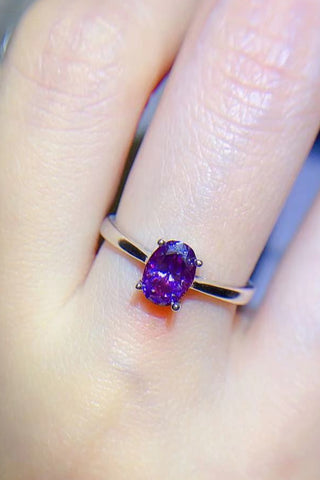 1 Carat Moissanite 4-Prong Solitaire Ring 1 Carat Moissanite 4-Prong Solitaire Ring