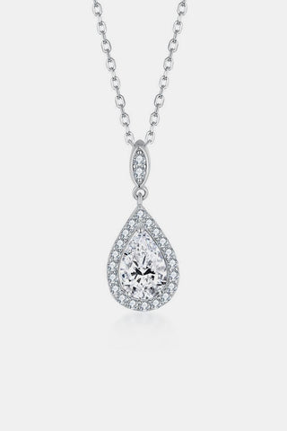 1.5 Carat Moissanite 925 Sterling Silver Teardrop Necklace 1.5 Carat Moissanite 925 Sterling Silver Teardrop Necklace