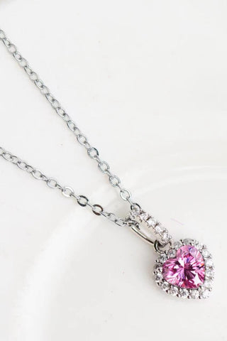 1 Carat Moissanite Heart Pendant Necklace 1 Carat Moissanite Heart Pendant Necklace