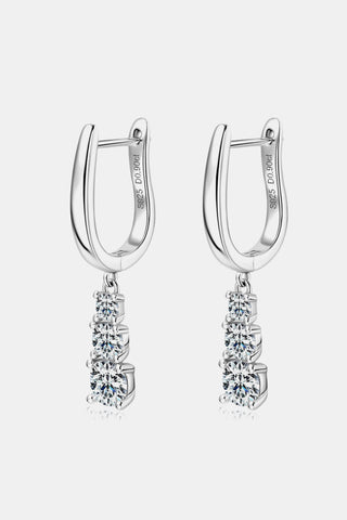 1.8 Carat Moissanite 925 Sterling Silver Drop Earrings 1.8 Carat Moissanite 925 Sterling Silver Drop Earrings