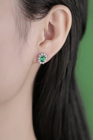 1 Carat Lab-Grown Emerald Stud Earrings 1 Carat Lab-Grown Emerald Stud Earrings