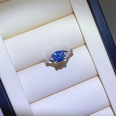 1 Carat Moissanite Crisscross 925 Sterling Silver Ring 1 Carat Moissanite Crisscross 925 Sterling Silver Ring