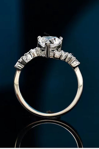 1 Carat Moissanite Heart 925 Sterling Silver Ring 1 Carat Moissanite Heart 925 Sterling Silver Ring