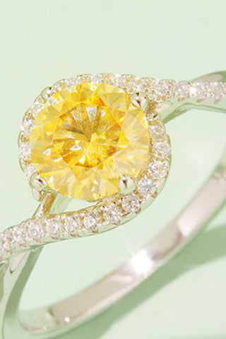 1 Carat Moissanite Contrast 925 Sterling Silver Ring 1 Carat Moissanite Contrast 925 Sterling Silver Ring