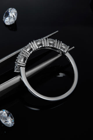 1 Carat Moissanite 925 Sterling Silver Half-Eternity Ring 1 Carat Moissanite 925 Sterling Silver Half-Eternity Ring