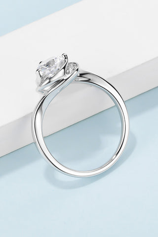 1 Carat Moissanite 925 Sterling Silver Heart Ring 1 Carat Moissanite 925 Sterling Silver Heart Ring