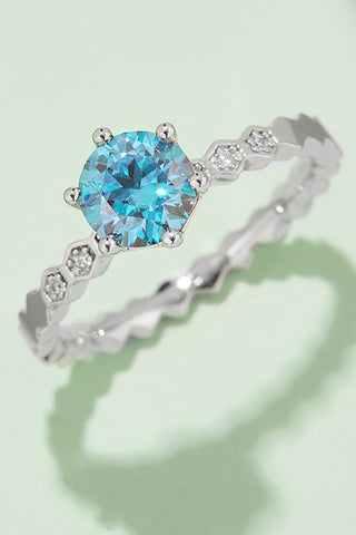1 Carat Moissanite 6-Prong 925 Sterling Silver Ring 1 Carat Moissanite 6-Prong 925 Sterling Silver Ring