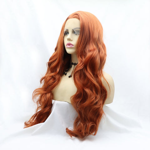 13*3" Lace Front Wigs Synthetic Long Wavy 24" 130% Density 13*3" Lace Front Wigs Synthetic Long Wavy 24" 130% Density