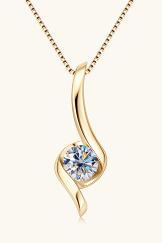 1 Carat Moissanite 925 Sterling Silver Necklace 1 Carat Moissanite 925 Sterling Silver Necklace
