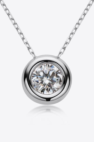1 Carat Moissanite Pendant 925 Sterling Silver Necklace 1 Carat Moissanite Pendant 925 Sterling Silver Necklace