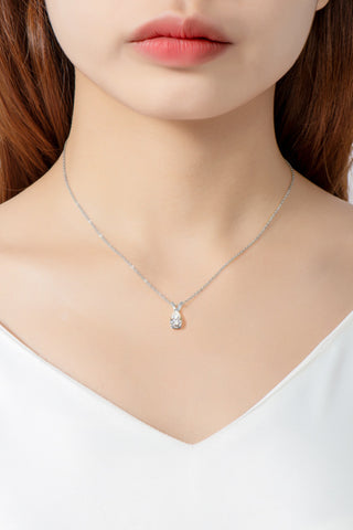 1.5 Carat Moissanite Pendant 925 Sterling Silver Necklace 1.5 Carat Moissanite Pendant 925 Sterling Silver Necklace