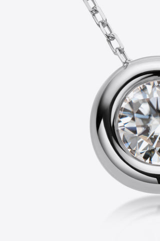 1 Carat Moissanite Pendant 925 Sterling Silver Necklace 1 Carat Moissanite Pendant 925 Sterling Silver Necklace