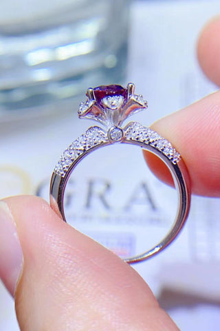 1 Carat Moissanite 925 Sterling Silver Ring 1 Carat Moissanite 925 Sterling Silver Ring