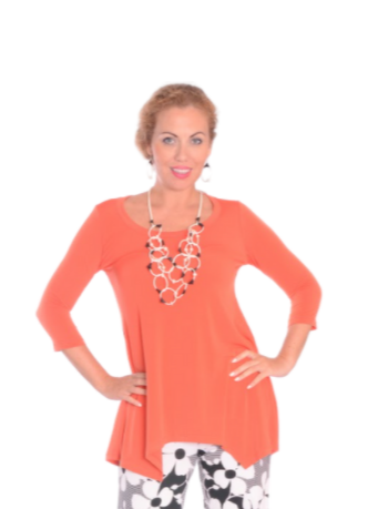 3/4 Sleeve Tunic Top