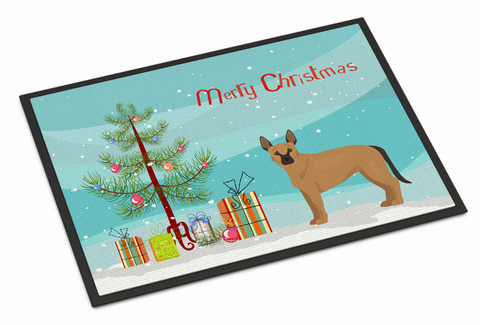 Christmas Tree Dog Art Indoor or Outdoor Mat