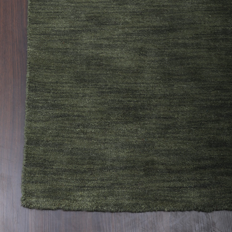 Rugsotic Carpets Hand Knotted Loom Wool Runner Area Rug Solid