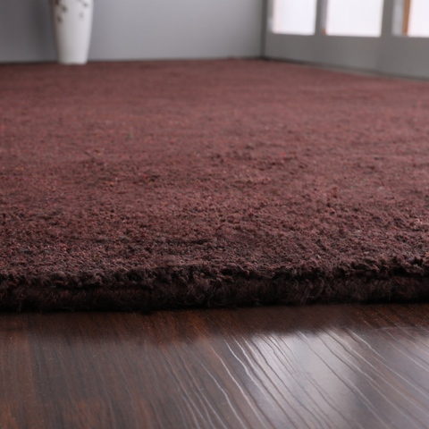 Rugsotic Carpets Hand Knotted Loom Wool Runner Area Rug Solid