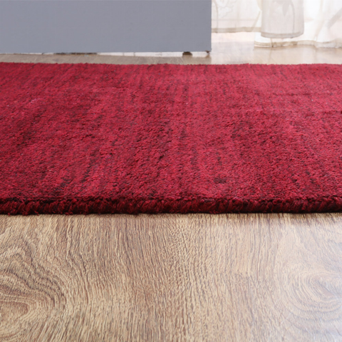 Rugsotic Carpets Hand Knotted Loom Wool Runner Area Rug Solid