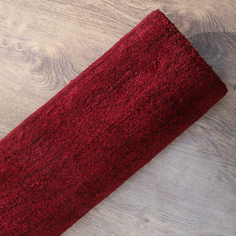 Rugsotic Carpets Hand Knotted Loom Wool Runner Area Rug Solid