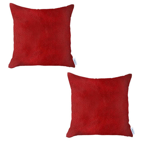 Bohemian Vegan Faux Leather Throw Pillow