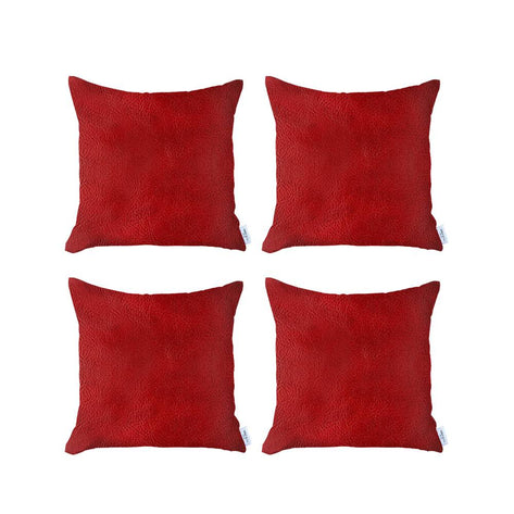 Bohemian Vegan Faux Leather Throw Pillow