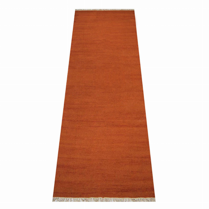 Rugsotic Carpets Hand Woven Flat Weave Kilim Wool Runner Area Rug Solid