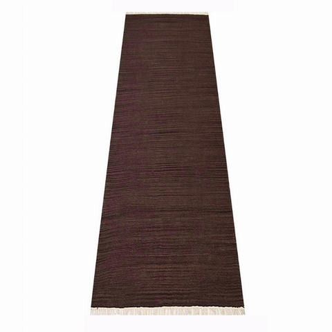 Rugsotic Carpets Hand Woven Flat Weave Kilim Wool Runner Area Rug Solid