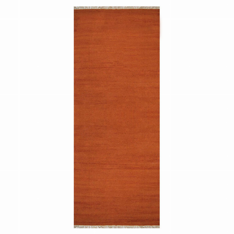 Rugsotic Carpets Hand Woven Flat Weave Kilim Wool Runner Area Rug Solid