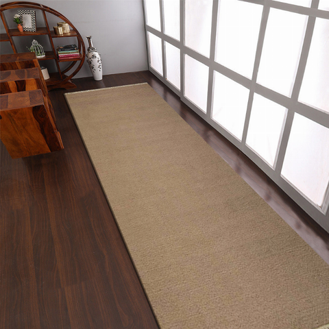 Rugsotic Carpets Hand Woven Flat Weave Kilim Wool Runner Area Rug Solid