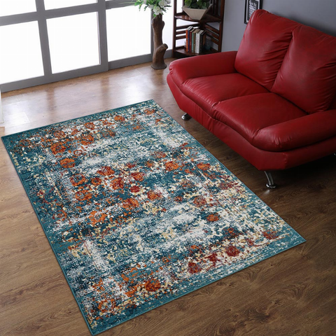Rugsotic Carpets Machine Woven Heatset Polypropylene Area Rug Oriental