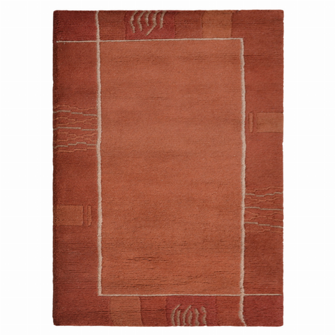 Rugsotic Carpets Hand Knotted Tibbati Wool Area Rug Contemporary