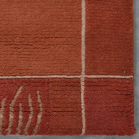 Rugsotic Carpets Hand Knotted Tibbati Wool Area Rug Contemporary