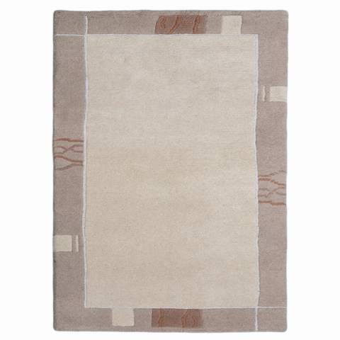 Rugsotic Carpets Hand Knotted Tibbati Wool Area Rug Contemporary