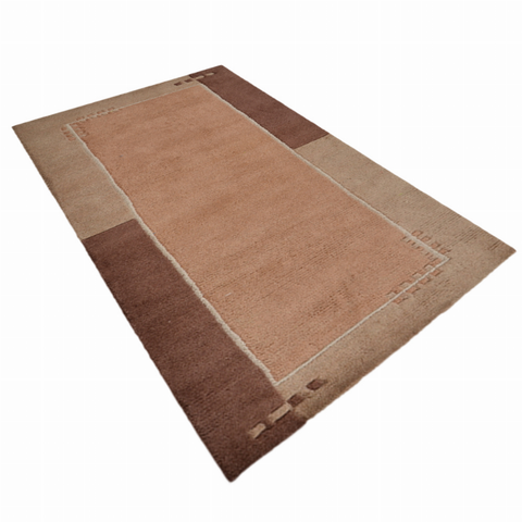 Rugsotic Carpets Hand Knotted Tibbati Wool Area Rug Contemporary