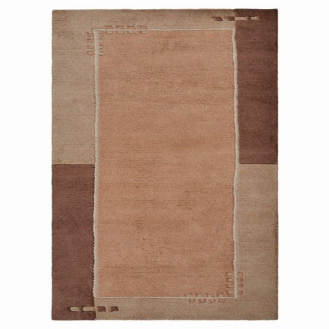 Rugsotic Carpets Hand Knotted Tibbati Wool Area Rug Contemporary