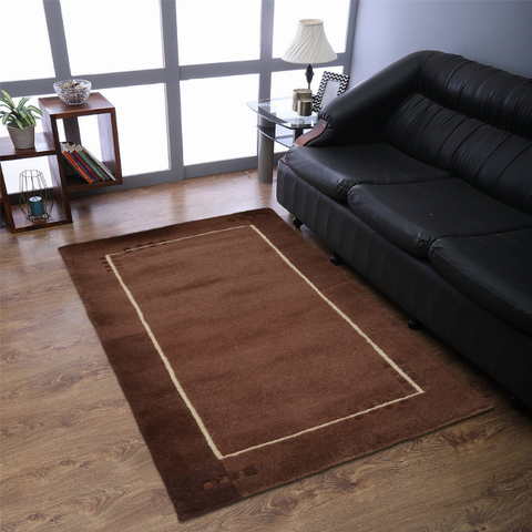 Rugsotic Carpets Hand Knotted Tibbati Wool Area Rug Contemporary