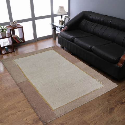 Rugsotic Carpets Hand Knotted Tibbati Wool Area Rug Contemporary