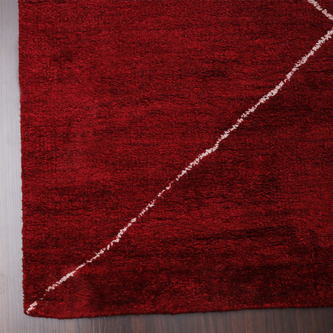 Rugsotic Carpets Hand Knotted Loom Silk Mix Area Rug Geometric