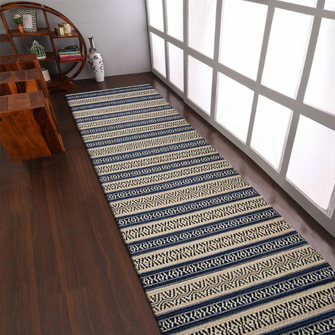 Rugsotic Carpets Hand Woven Flat Weave Kilim Wool Runner Area Rug Contemporary