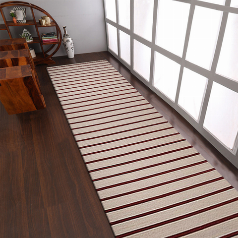 Rugsotic Carpets Hand Woven Flat Weave Kilim Wool Runner Area Rug Contemporary