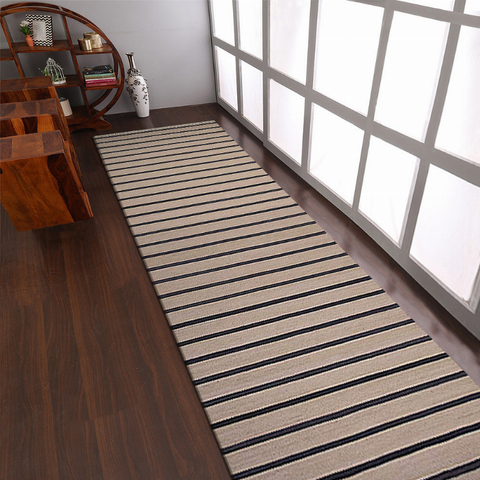Rugsotic Carpets Hand Woven Flat Weave Kilim Wool Runner Area Rug Contemporary