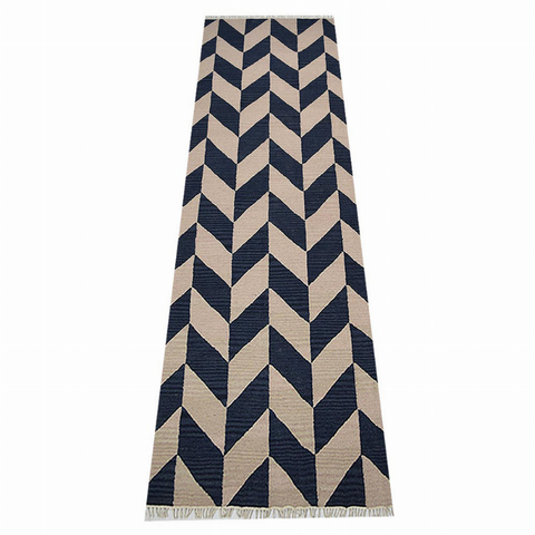 Rugsotic Carpets Hand Woven Flat Weave Kilim Wool Runner Area Rug Contemporary