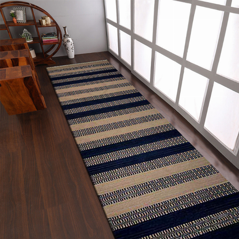 Rugsotic Carpets Hand Woven Flat Weave Kilim Wool Runner Area Rug Contemporary