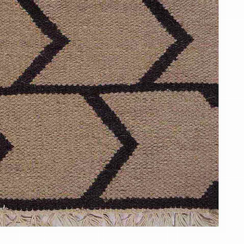 Rugsotic Carpets Hand Woven Flat Weave Kilim Wool Runner Area Rug Contemporary