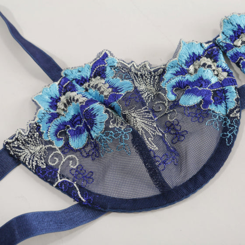 La Belle Fantastique Daisy Embroidery Sexy Lingerie (2 Piece Set)